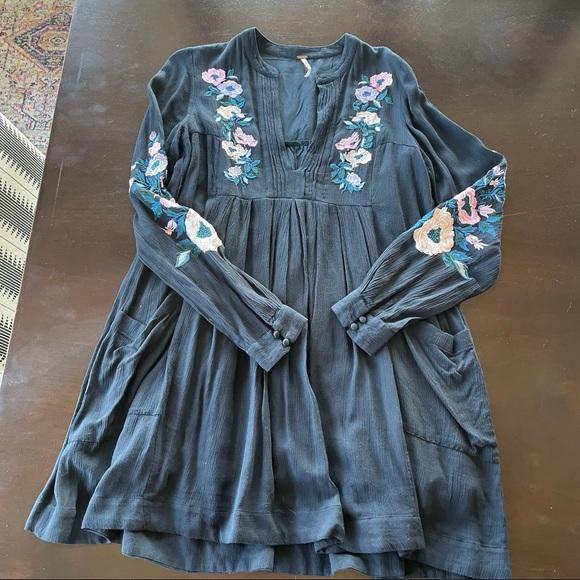 Free people embroidered tunic - black xs - Picture 5 of 8